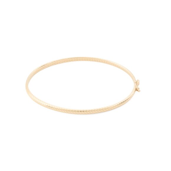 MIA FIORE Gold Made In Italy 14kt Gold Twisted Tube Bangle Bracelet